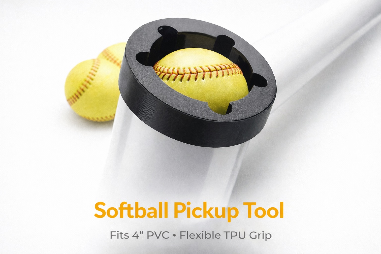 SnagCap softball pickup tool